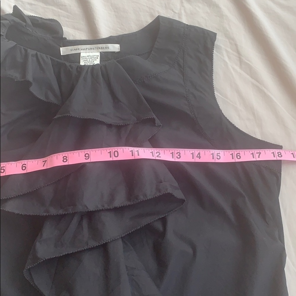 Diane von Furstenberg ruffle front career top - Picture 4 of 6